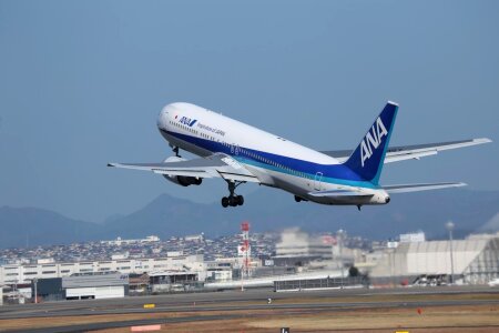 Osaka airport airplane all nippon airways