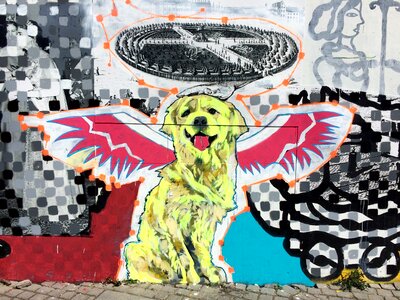 Graffiti dog copenhagen photo