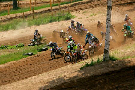Dirt motorbike speed