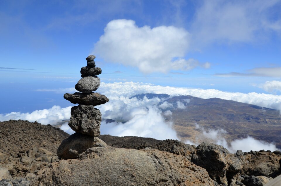 Stones summit mountain