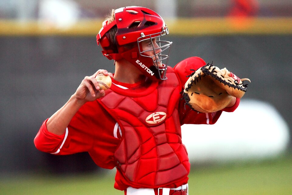Baseball catcher catcher's mask glove