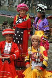 Women traditional clothes travel photo