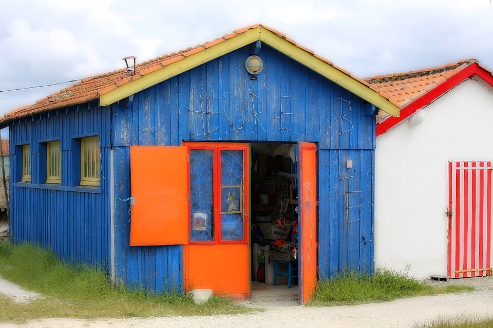Blue cabins maritime