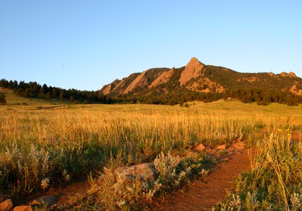 Flatirons morning landscape