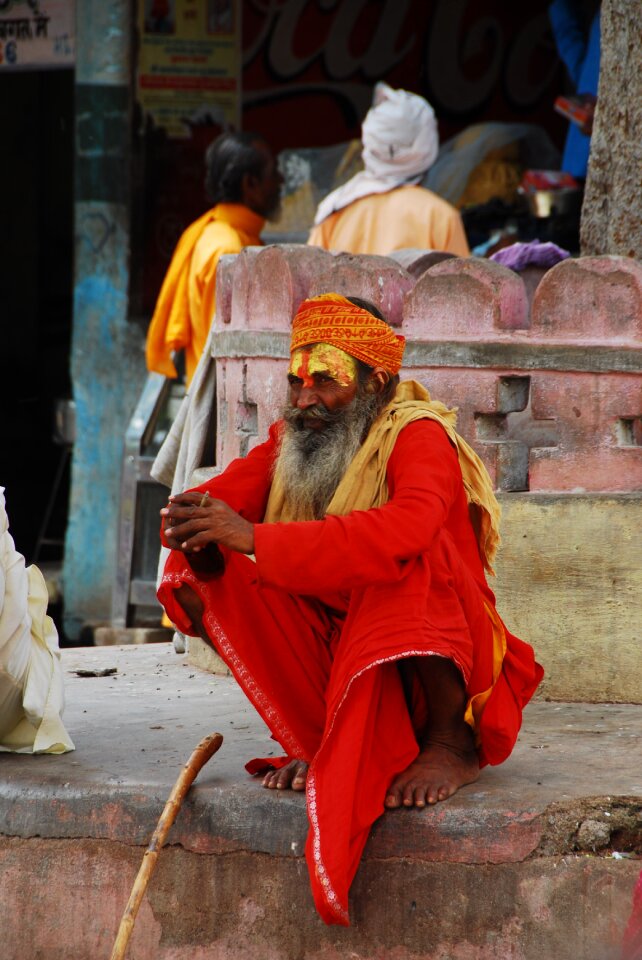 Orange clothes face painting travel
