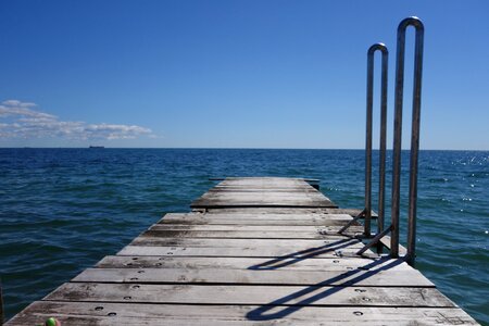 Baltic sea blue sky shadow