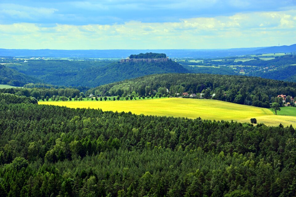 Saxon switzerland hiking rock photo