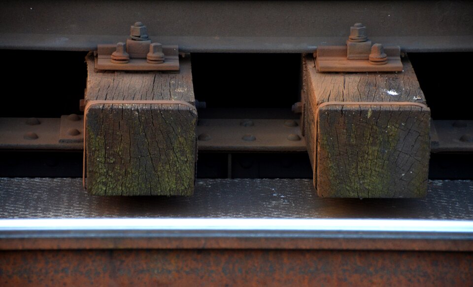 Train detail railroad ties