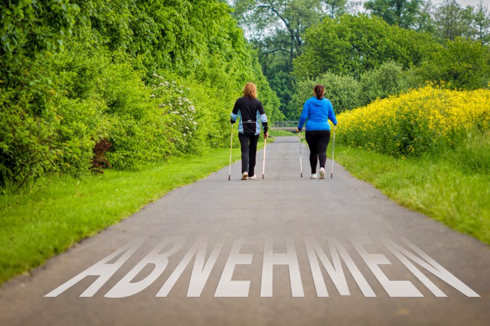 Human sport nordic walking