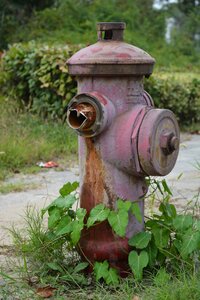 Water supply rusty broken photo