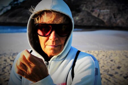 Sunglasses white landscape