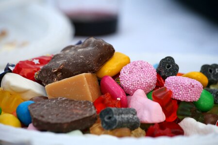 Confectionery colorful calories