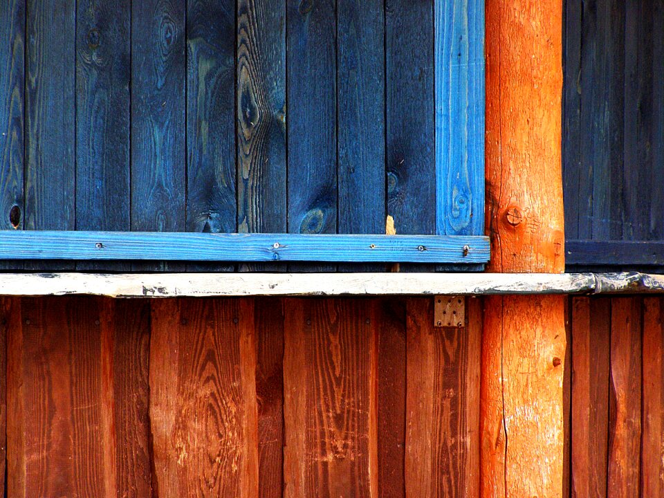 Wood facade colorful
