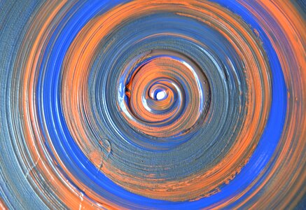 Colored circle abstract painting photo