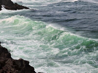 Oregon rocky coastline photo