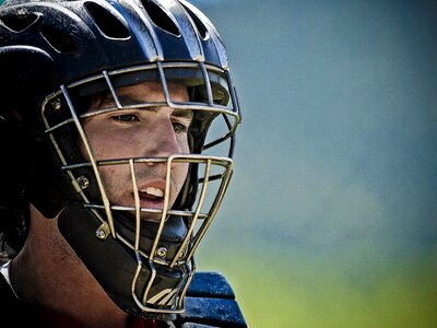Baseball catcher catcher's mask sport photo