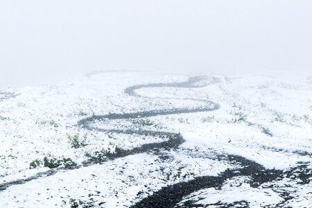 Curves fog snow photo