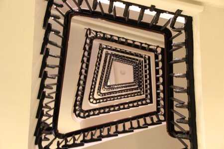 Railing staircase rise photo