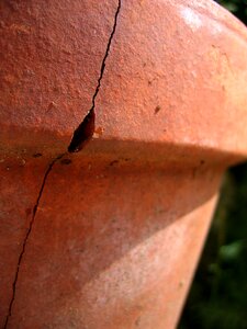 Crack terracotta brown photo