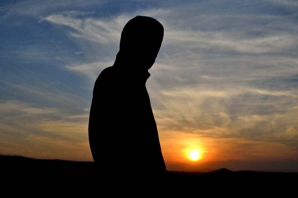 Silhouette shoot at sunset silhouette portrait