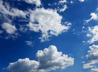 Clouds form blue weather
