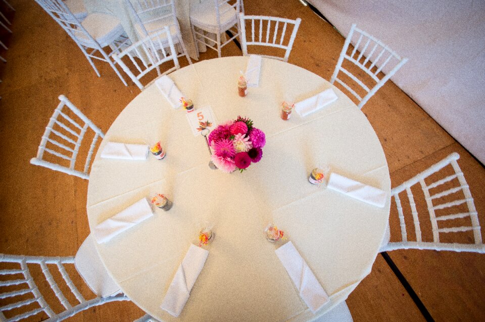 Top view marriage celebration