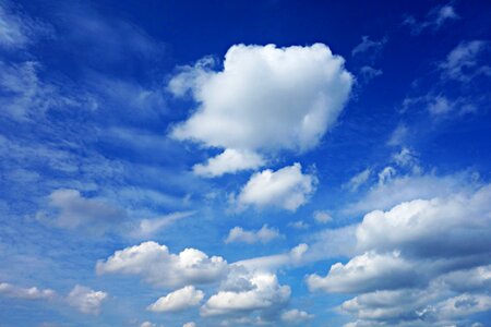 Blue sky clouds cumulus atmosphere photo