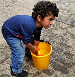 Bucket close up cute
