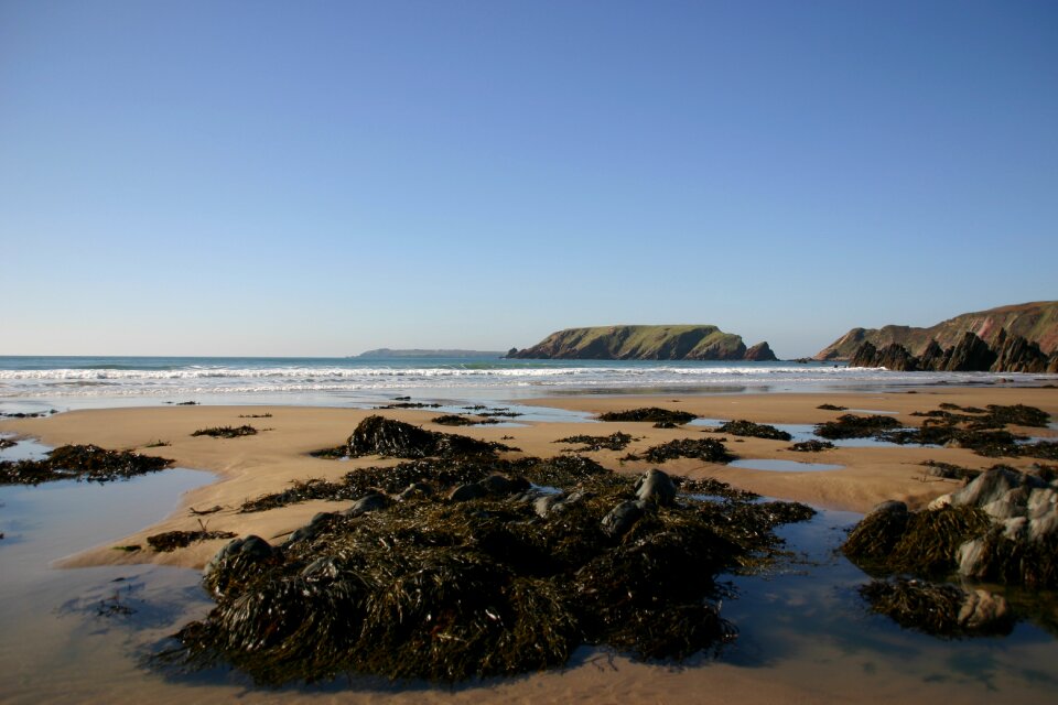 Sea water sand photo