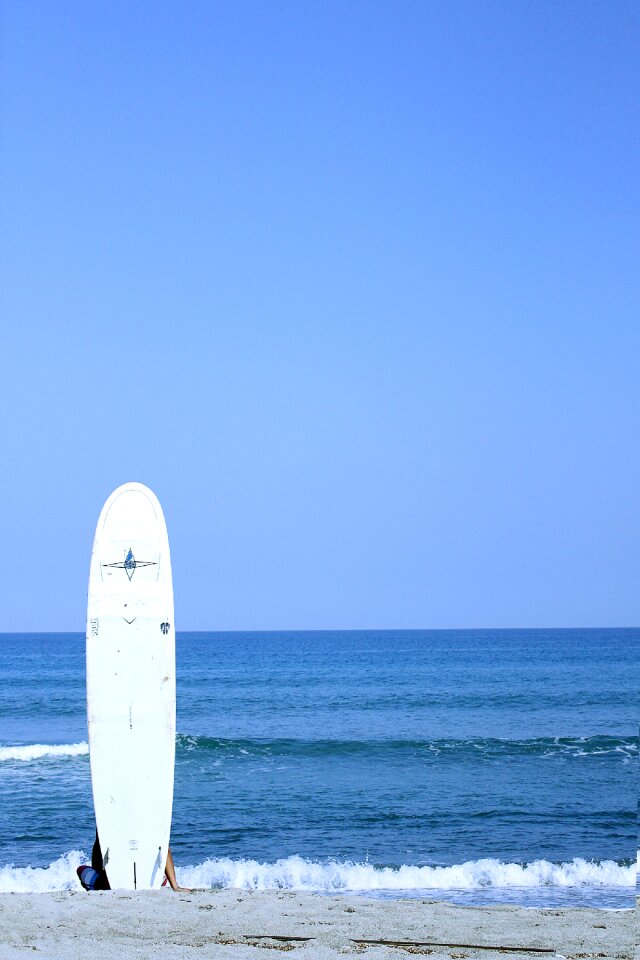 Blue surfboard life