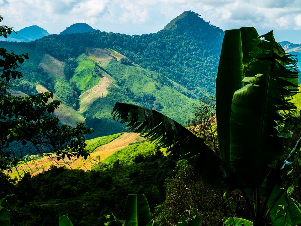 Mountains north thailand morning sun