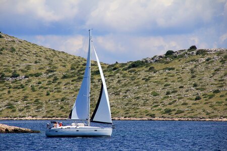 Sailing vessel blue sea photo