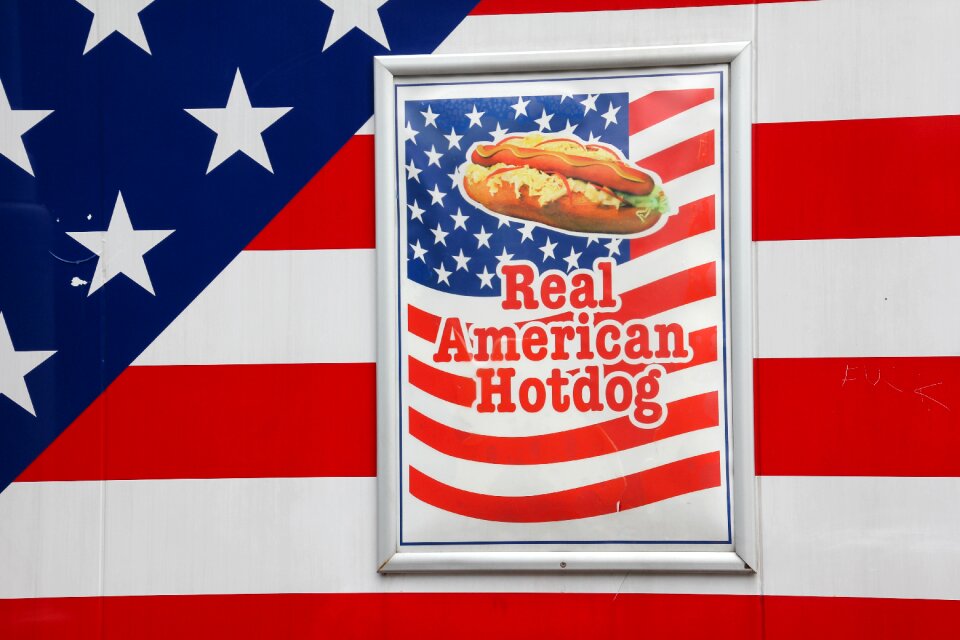 Real american hotdog flag america
