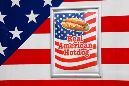 Real american hotdog flag america