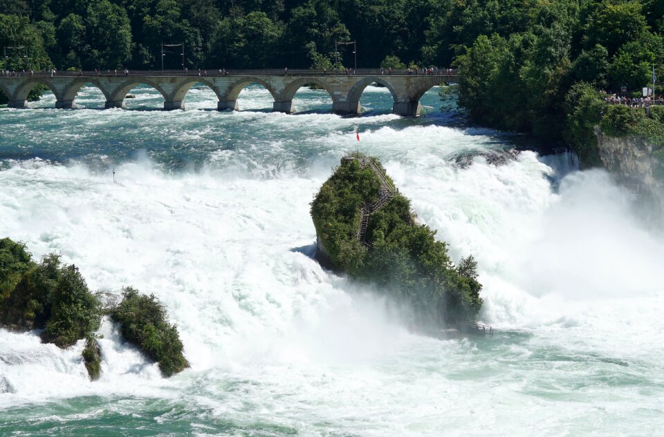 Neuhausen am rheinfall water mass rock