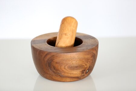 Mortar and pestle herb natural