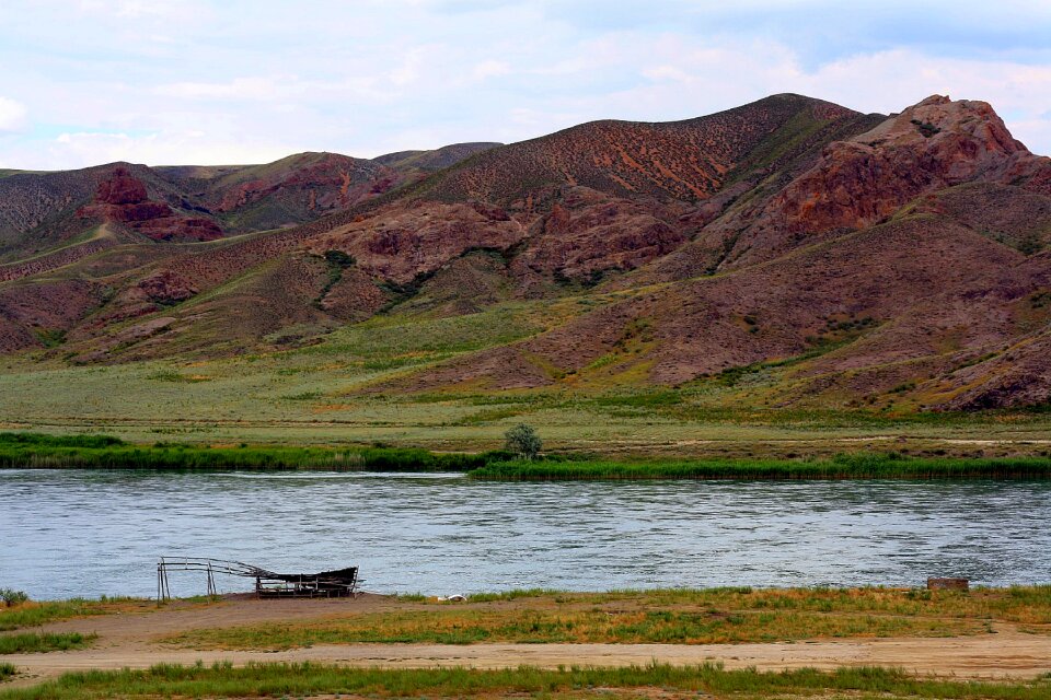 River landscape slopes