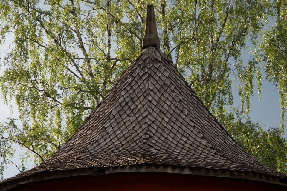 Wooden ceiling building construction old