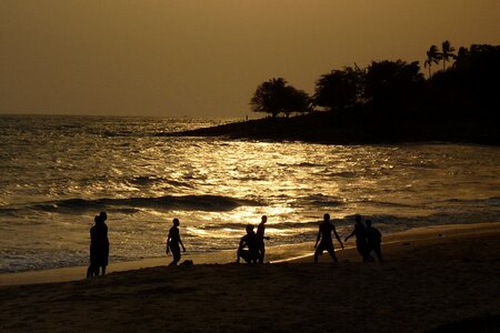 Africa football sunset