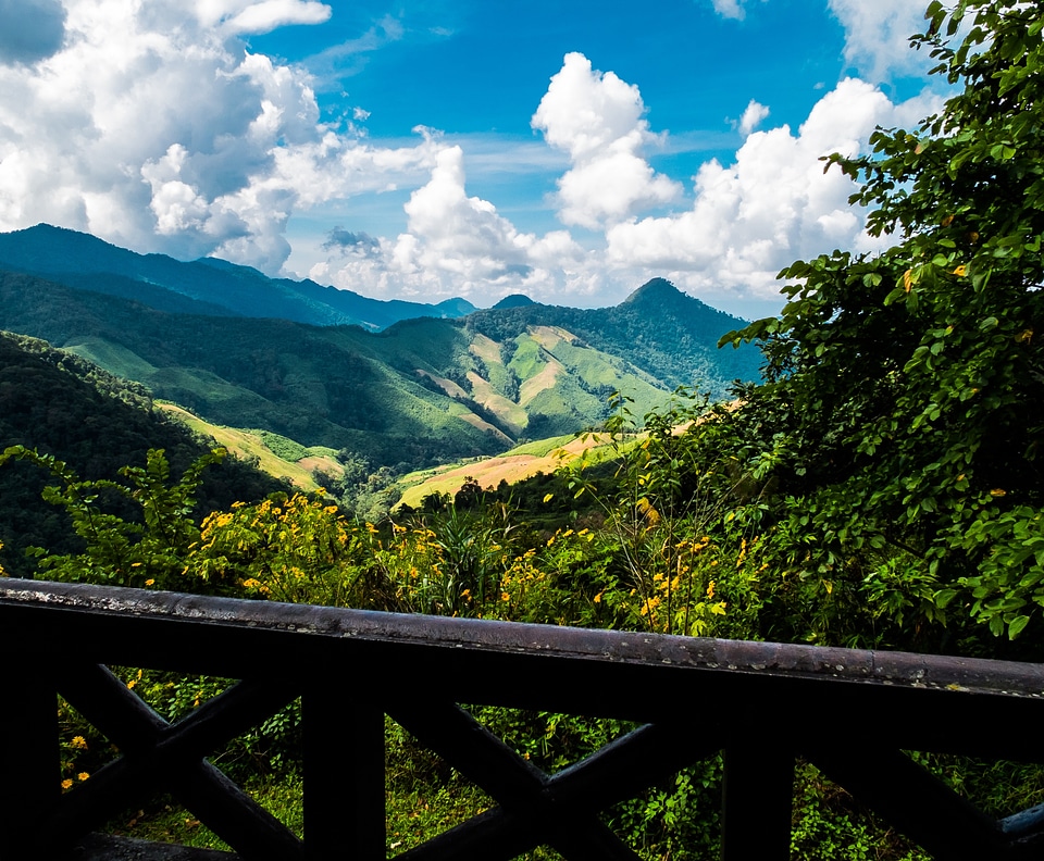 Mountains north thailand morning sun