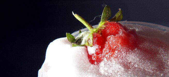 Delicious ice strawberry