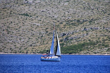 Sailing vessel blue sea photo