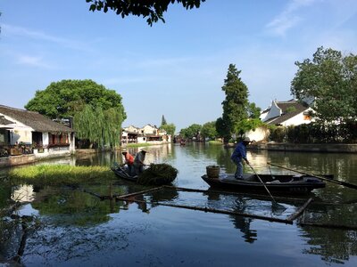 China boatman water on the others photo