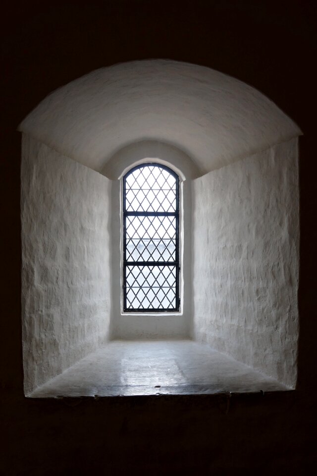 Castle window white wall inside the box