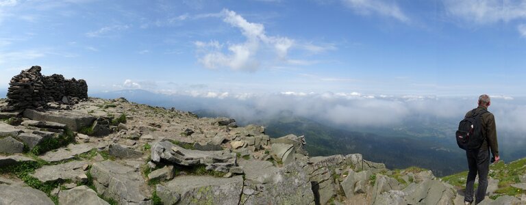 Beskids clouds tops