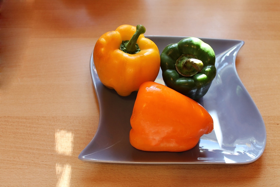 Yellow peppers vegan vegetarian