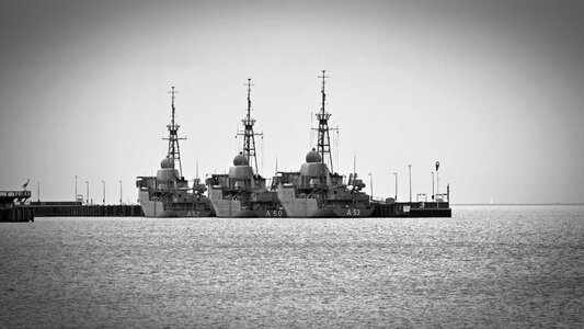 Military baltic sea port photo