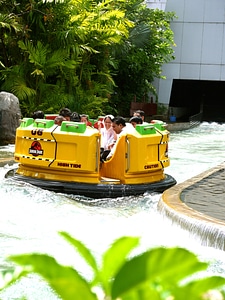 Singapore theme park water slide