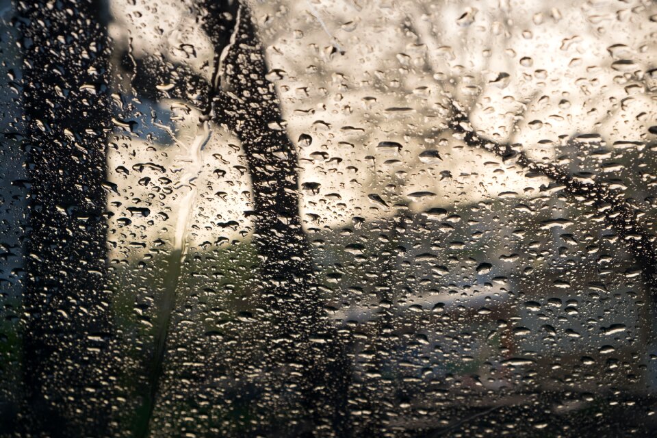 Wet window blurry