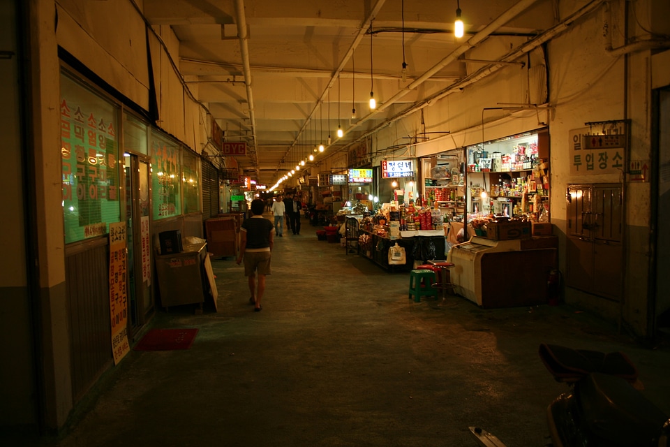 Vendors old market korean photo